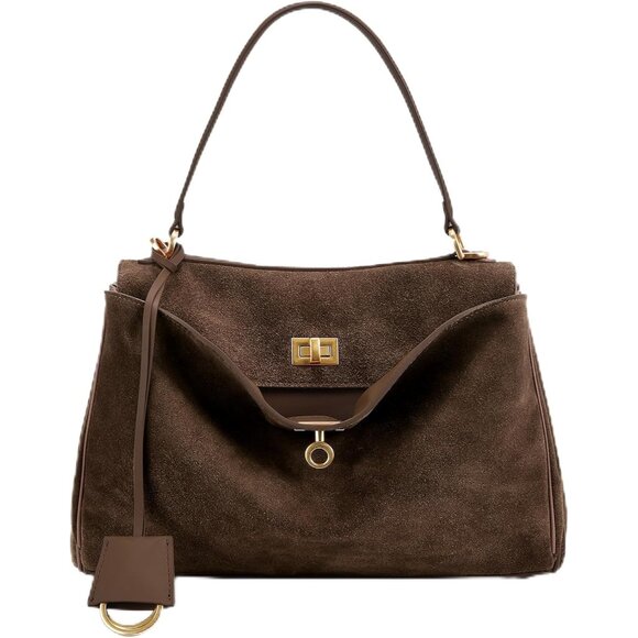 Spacious Genuine Leather Purse with Adjustable Strap: Perfect for Travel & Style - Picture 1 of 7